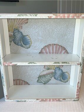 Seashell Pattern Mini Shelf - Pastel Pink, Blue & Green
